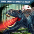 3-5 4-7 8-12 Sunrad Remote Control Dinosaur Toys for Kids Year Old, Electronic RC Robot Dinosaur with Spray & Light