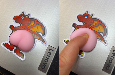 (1 Packs 2) 3D Stuffers.4416-1 JA-RU Tooshie Squishy Stickers of Stickers Squishy Toys Squeeze Stretch The Tooshie Butt