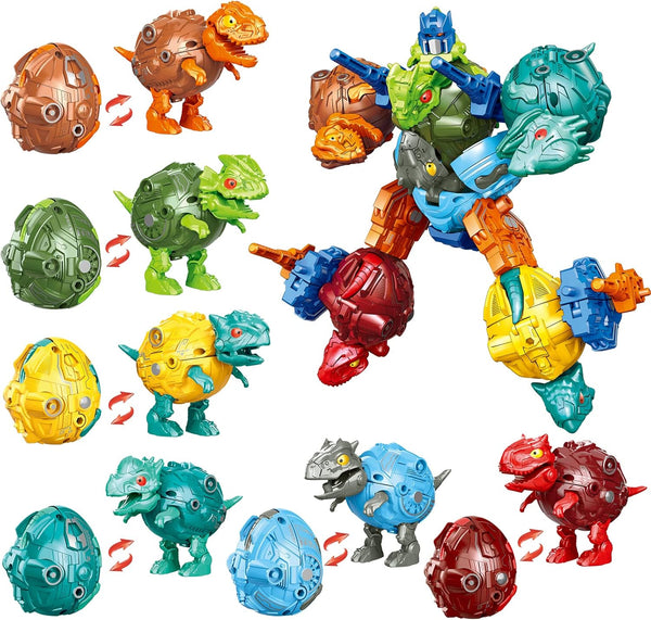 KaxiNeu 6 in 1 STEM Dinosaur Robots Transformed Toys Set,Toddler Toys for Kids