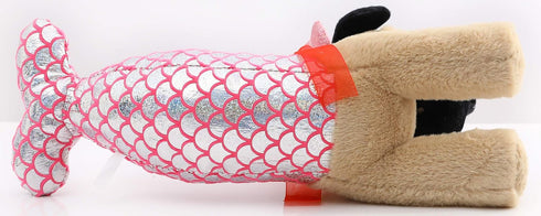 Pug-Mermaid Stuffed Animal, Pug Dog Wearing Mermaid Costume Plushies, 13 Inch Funny Gift for Kids