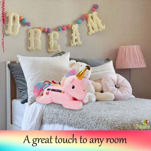 Make Your Own Unicorn Pillow Kit for Girls, Arts and Crafts (No Sewing Needed), DIY Stuffed Craft Kit for Kids Gifts