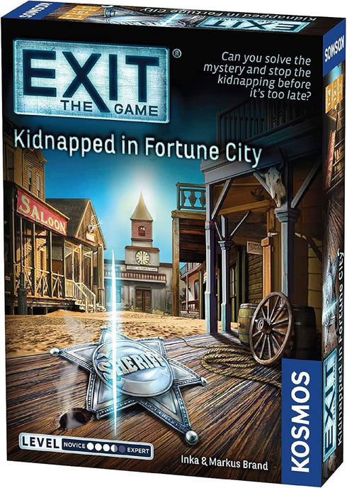 Exit: Kidnapped in Fortune City | Exit: The Game - A Kosmos Game | Family-Friendly Escape Room for 1-4 Players, Ages 12+