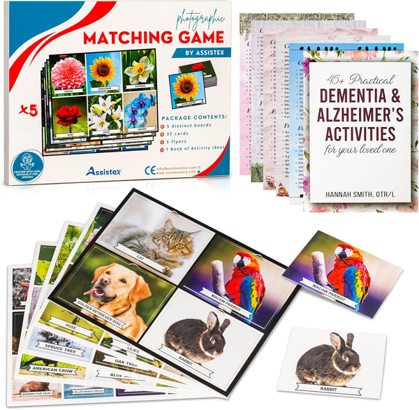 Assistex Matching Game Activity Board - Dementia Activities for Seniors - Memory