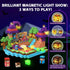200PCS Set 3+ Magnetic Blocks - Magnetic School Castle with Light Up Blocks - Kids Classroom Sensory Toy for Toddlers
