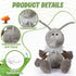 3 Pcs Ant Plush with Scarf, Cuddly Stuffed Animal Plush Toy for Birthday Holiday Party Gifts, 12 Inch (Gray)