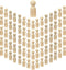75 Pieces Wood Peg Dolls - Unfinished Wooden People Craft Blank Family Figures, 5/8 x 1-3/4 inch