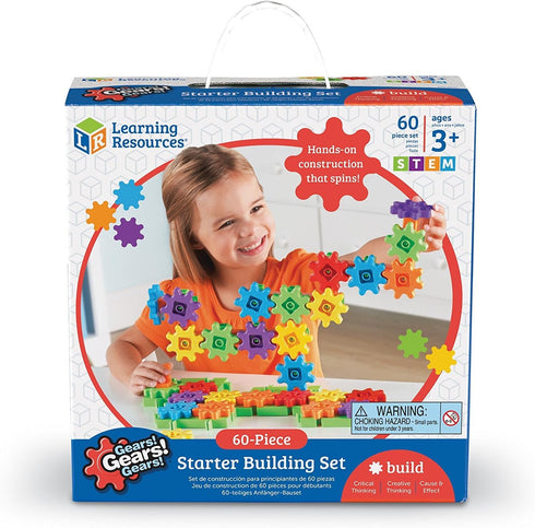 Set, 3 Learning Resources Gears Starter Building STEM Activities, Fine Motor Skills, Toddler Explorer Kit, Science