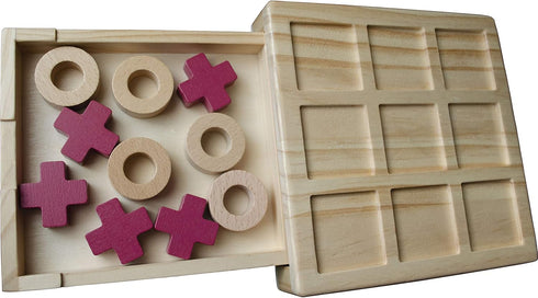 TIC TAC Toe Wooden Board - Classic Family Strategy Game, Outdoor Game
