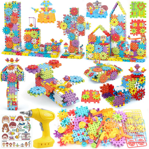 Building Toys, 234 Pieces Upgrade Gear Building Blocks Set Kids Tool Set