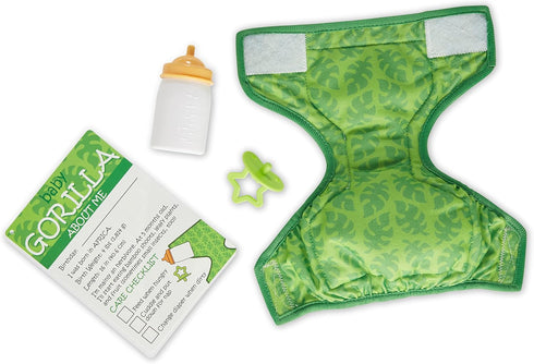 Melissa & Doug 11-Inch Baby Giraffe Plush Stuffed Animal - Includes Pacifier, Diaper, and Baby Bottle