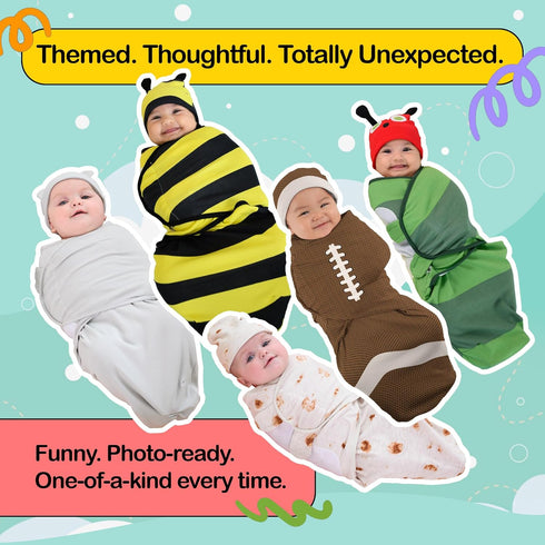 Set Cuddle Club Newborn Swaddle Gift Includes Swaddle Blanket, Hat & Crib Sheet in Fun Styles For Baby Boys & Girls