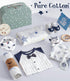 9pcs Set 0-6 Golray Baby Boy Gifts for Baby Shower, Newborn Essential with Fox Lovey/Blanket/Onesie/Wooden