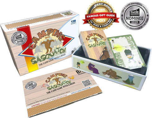 Camping with Sasquatch by Big Discoveries - A 128-Count Family Card Game with a Roar! Fun for Kids, Teens, Adults