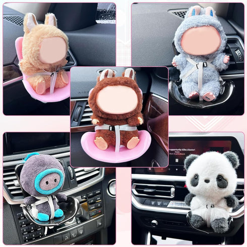 2 6.7 Inches (17cm) Pcs Doll Car Seat for Dolls, Cute Car Air Vent Decoration Sofa for Blind Box Toys, Doll Accessories