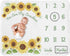 Sweet Jojo Designs Sunflower Girl Milestone Blanket Monthly Newborn First Year Growth