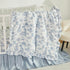 100% Brandream Boho Bohemian Girl Boy Baby Nursery Crib Bed Skirt Dust Ruffle - Neutral Solid Color Light Blue