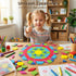 3 150 otters Wooden Pattern Blocks Shapes for Kids, Geometric Tangram Puzzle with Activity Cards, PCS Educational Toy