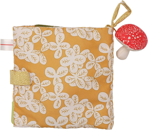 Manhattan Toy Deer One Soft Activity Crinkle Book & Fold Out Pat Mat for Baby, Toddler with Squeaker, Discovery Mirror