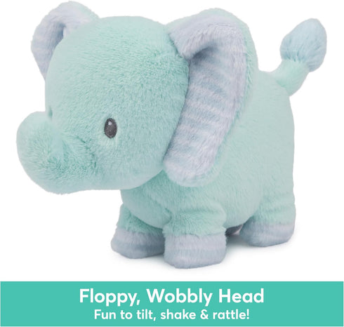 GUND Baby Safari Friends Collection Plush Elephant with Chime, Sensory Stuffed Animal for Babies, Teal