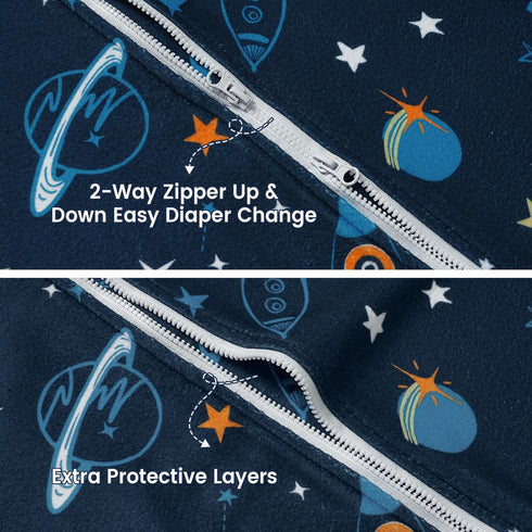 3 Pack 0-6 2-Way david's kids Warm Micro Fleece Baby Sleep Sack Months, Soft Baby Wearable Blankets with Zipper, Comfy