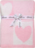 Soft Chenille Jacquard Baby Blanket, Hearts, 30 in. x 40 in., Pink