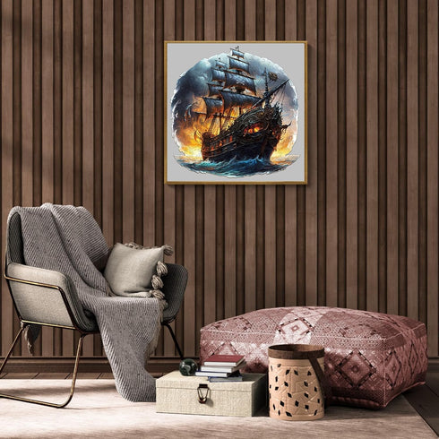 WOODBESTS Wooden Puzzle for Adults, Sailing Ship Puzzle (L, 300pcs, 13.8"x13.6") Unique Shape Jigsaw Puzzles