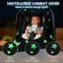 2 Car Seat Cover Baby Boys Girls, Soft Flannel Infant Carseat Cover with Zipper Windows, Star Carrier Cover Canopy Glow