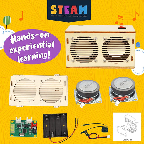 STEM Gifts for Teen Girls and Boys, Science Kits for Kids Age 8-16, Bluetooth Speaker Kit, 3D Puzzles, DIY Projects