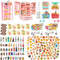 180 Pcs Dollhouse Miniature Kitchen Accessories Shopping Cart Basket Mini Food Drinks