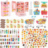 180 Pcs Dollhouse Miniature Kitchen Accessories Shopping Cart Basket Mini Food Drinks