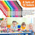 Vakuny 96pcs 12 Set Bingo Daubers Bulk for Kids, Washable Art Dot Markers, Colors Preschool Do A Dot Art Markers Paint