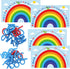 Geyee 2 Pcs Double Sided Rainbow Alphabet Arc Mats Colorful Foam Abc Letters