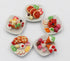Miniature Dessert Plate Set 5 Assorted Handmade Clay Treats with Pancakes Waffles Ice Cream on 1-Inch Ceramic Plates