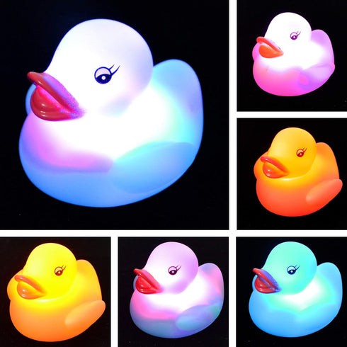 6 JOYIN Pcs Pre-Filled Easter Eggs with Light-up Floating Duck Bath Toys for Kid Toddlers Easter Eggs Hunt, Basket