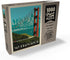 MyPuzzle San Francisco - Golden Gate Bridge Skyline Vintage Poster, Premium 1000 Piece Jigsaw Puzzle