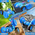 360 Car,2.4Ghz 4-8 Jimdella Remote Control Car,RC Cars with Sides Light Strip and Headlights,Double Sided Flips