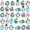 Macarrie 30 Pcs Penguin Figurines Cute Mini Penguin Characters Collection Playset for Cake Decoration for Boys & Girls