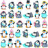 Macarrie 30 Pcs Penguin Figurines Cute Mini Penguin Characters Collection Playset for Cake Decoration for Boys & Girls