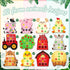 24 Pack Farm Animals Tic Tac Toe Board Game, Felt Barnyard Party Favors for Farm Themed Supplies
