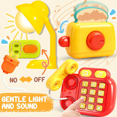 AmiDear 1-2 1-2Year 6-12 Toddler Toys for Year Old Girl Boy Gift, Educational Montessori Toys for Old, Busy Board Baby