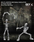 MIKILOWUHA T13 6 Pack, Glow in The Dark Skeleton Action Figures DIY Movable Joints Posable Bones, Unfinished Skull Kit