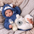 17 Inch 3 BABESIDE Lifelike Reborn Baby Dolls Boy - Handmade Realistic Baby Doll Cloth Soft Body Realistic-Newborn
