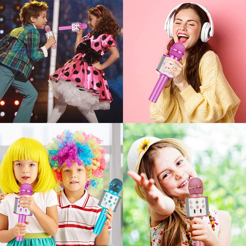 Karaoke Machine Microphone for Kids, Toddler Microphone for 3-12 Year Old Girls, Birthday Gifts and Toys