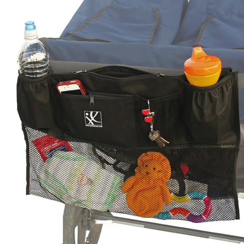 J.L. Childress Double Stroller Organizer with Large Mesh Storage Compartment - Stroller