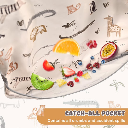 Mess-Free Baby Feeding Smock with Long Sleeves | Waterproof Bib for Infants and Toddlers