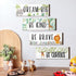4 11x 3.9 Inches(Lively Pieces Woodland Nursery Decor Safari wall art Be kind brave curious Cute Jungle Animal Nursery