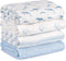 Muslin Swaddle Blankets for Newborn, 4 Pack Cotton Baby Blankets for Boys,