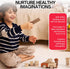 MOMOARI Set 86 6 3 Alphabet Number Early Math Wooden Building Blocks - Blocks in Shapes with Wooden Storage Tray.