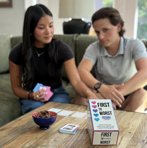 First to Worst Party Game Couples Connection | Adult Relationship Card Game for Date Nights | Funny Ranking & Guessing