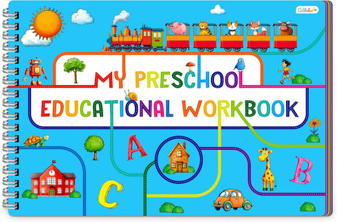 Gethelud Handwriting Practice Book, 40 Pages Dry Erase Preschool Workbook Montessori Learning Toy